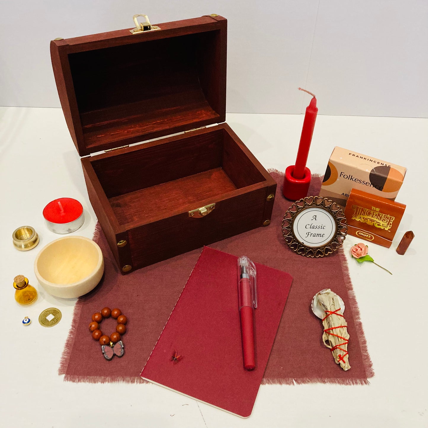 Altar Box in Dark Red