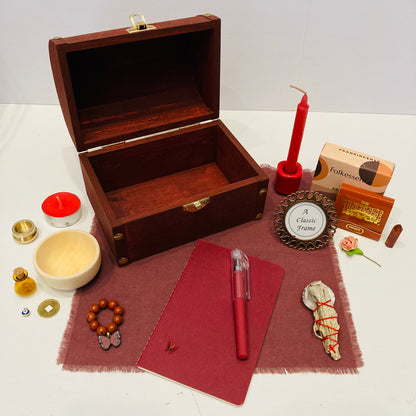 Altar Box in Dark Red