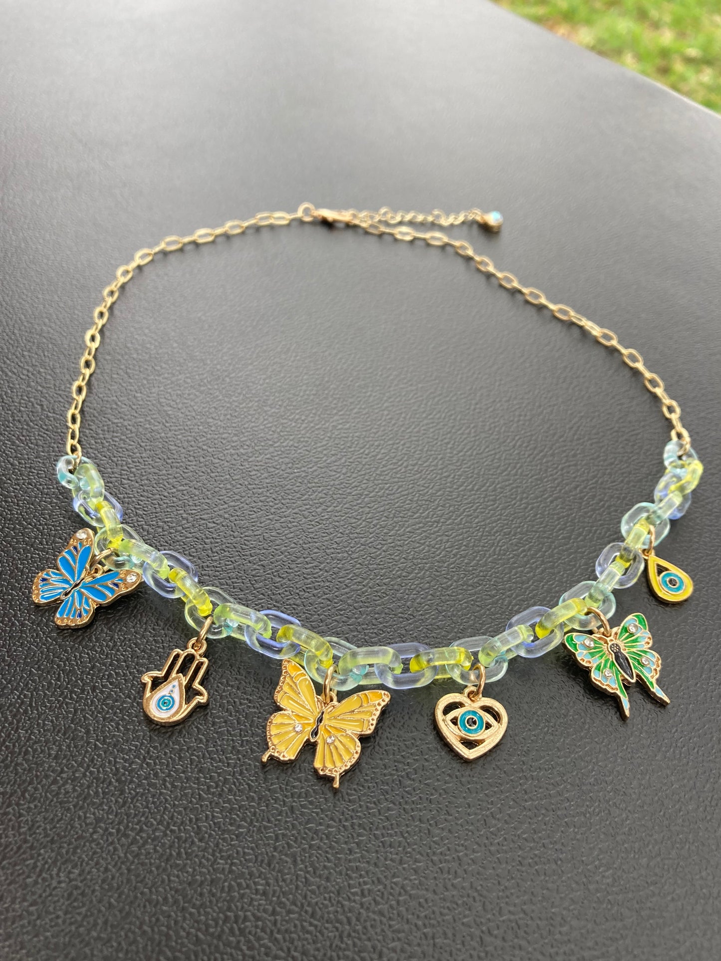 Nazar Butterfly Charm Necklace