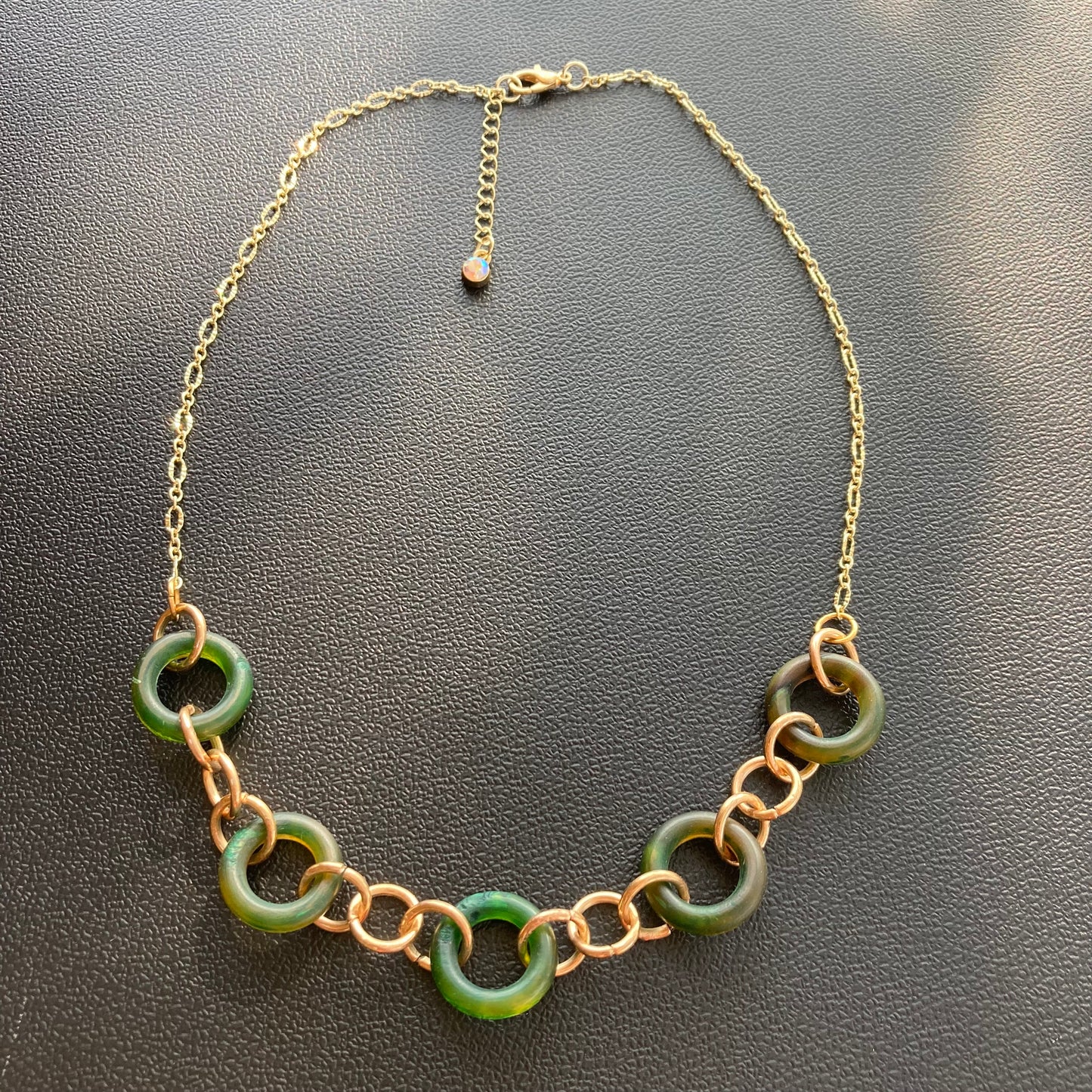 Green Loop de Loop Necklace