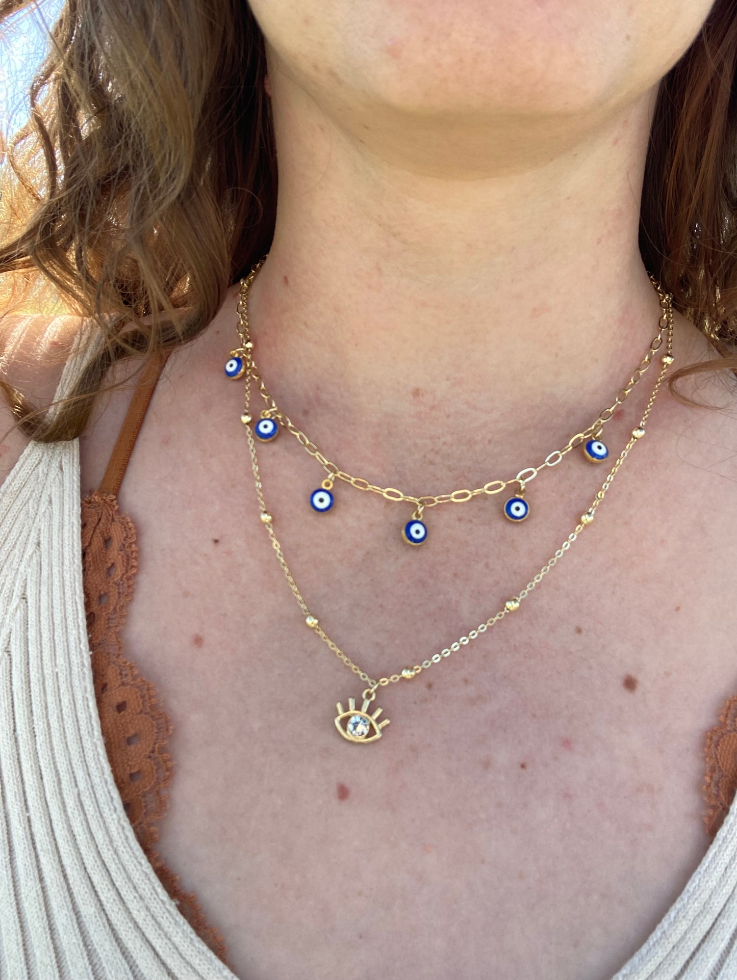 All Eyes on You Charm Necklace
