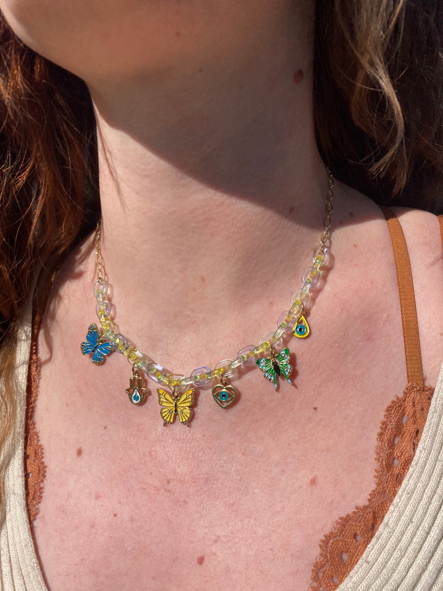 Nazar Butterfly Charm Necklace